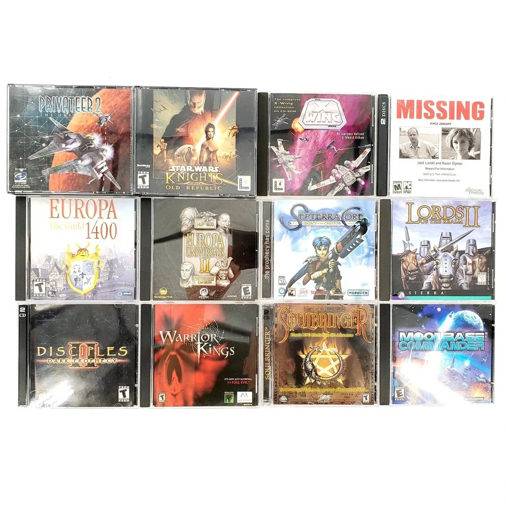 Windows PC Games Lot Of 12 In Jewel Cases Discs In NM/Mint Condition